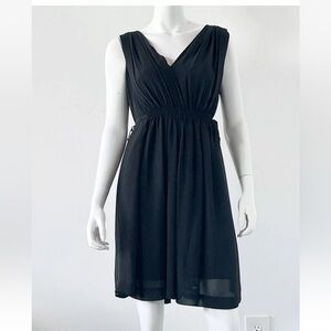 HD in Paris Black V-Neck Mini Dress - size 12
